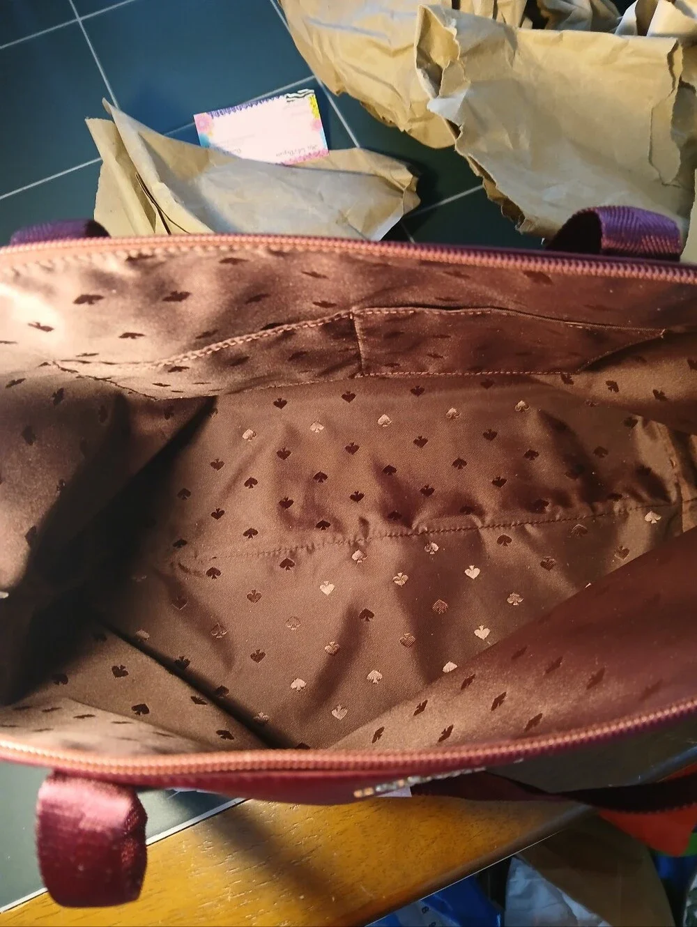 Kate Spade Blackberry Preserve Lightweight Handbag NWT. With A  Dustbag